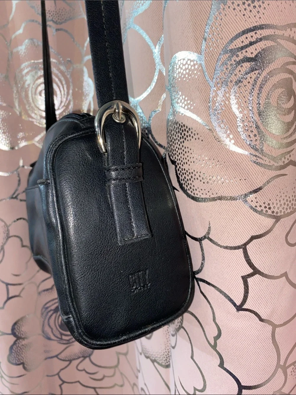 DKNY Black Leather Camera Crossbody Bag Purse - NWT